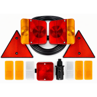 ZESTAW LAMP TYLNYCH DO PRZYCZEP + ODBLASKI WTYCZKA 7 PIN KABEL 5M